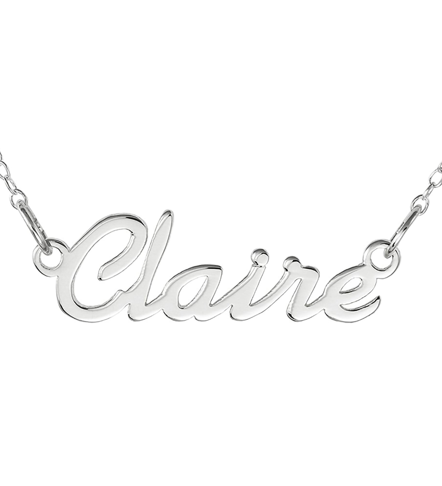 Contemporary Script Personalized Name Necklace