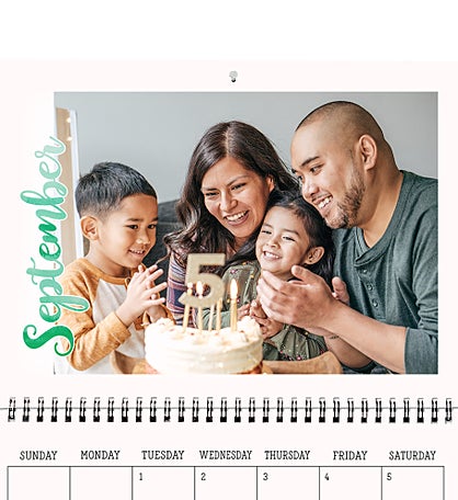 Simply Modern Personalized Photo Wall Calendar