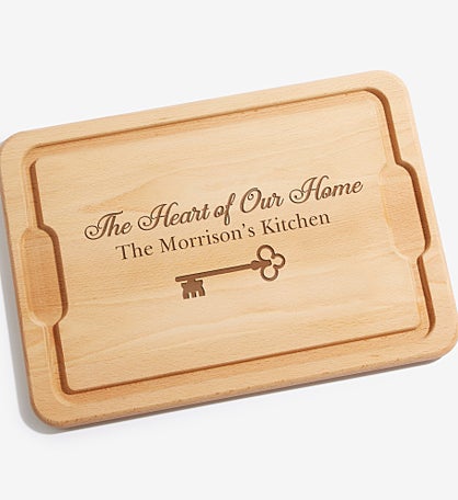 Key To Our Home Personalized Hardwood Cutting Board