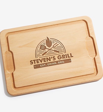 The Grill Personalized Hardwood Cutting Board