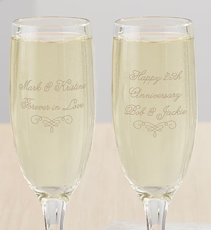 Write Your Own Personalized Stemmed Champagne Flute
