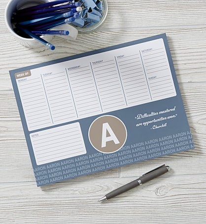 Sophisticated Quotes Personalized Weekly Planner