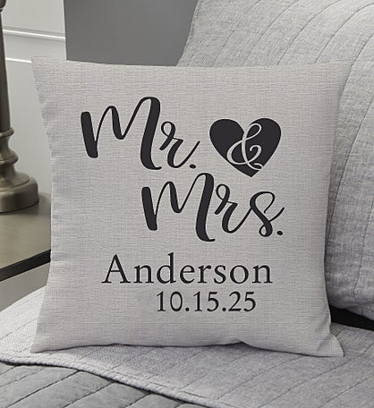 Elegant Couple Personalized Throw Pillow