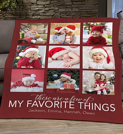 My Favorite Things Personalized Photo Blanket