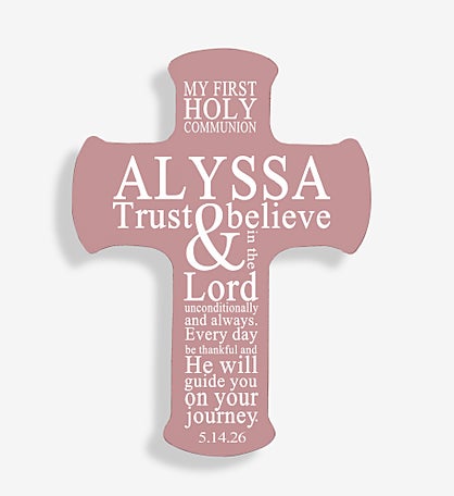 First Communion Personalized Cross