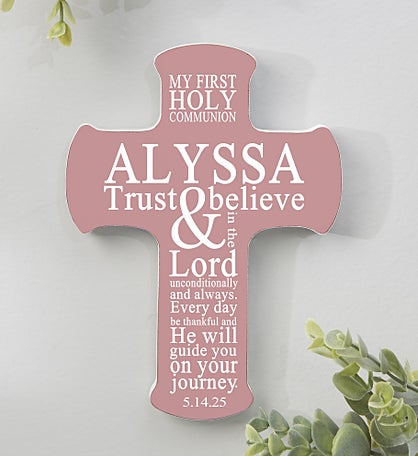 First Communion Personalized Cross