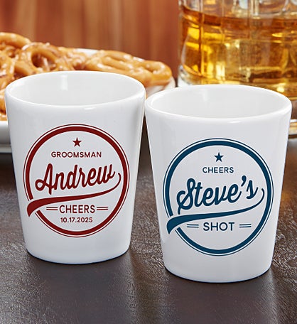 Groomsman Brewing Co. Personalized Shot Glass