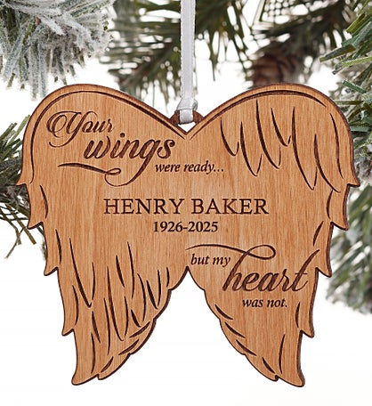 Your Wings Were Ready Personalized Memorial Ornament