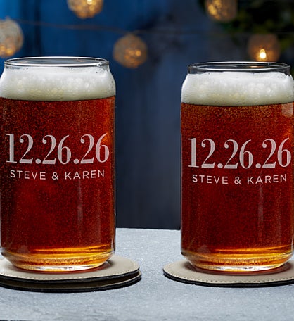 The Big Day Personalized Wedding Favor Glasses