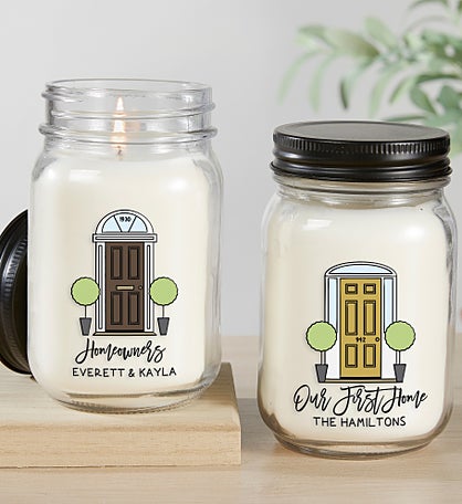 Our First Home Personalized Farmhouse Candle Jar