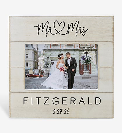 Infinite Love Personalized Wedding Shiplap Picture Frame