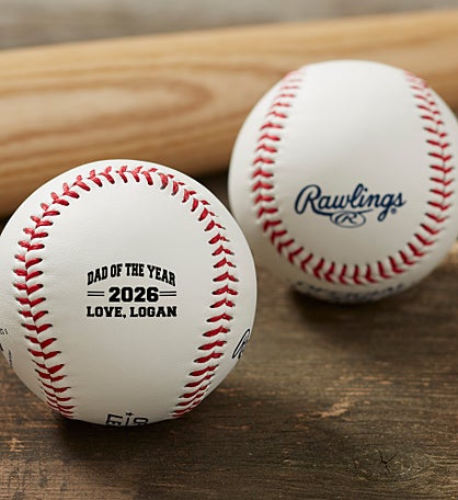 Dad of the Year Personalized Rawlings Baseball