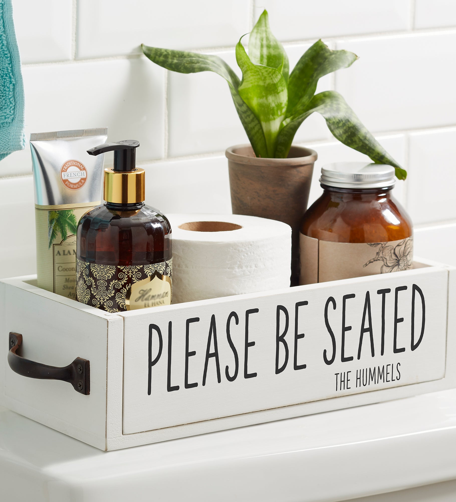 Bathroom Expressions Personalized Decorative Wood Storage Box