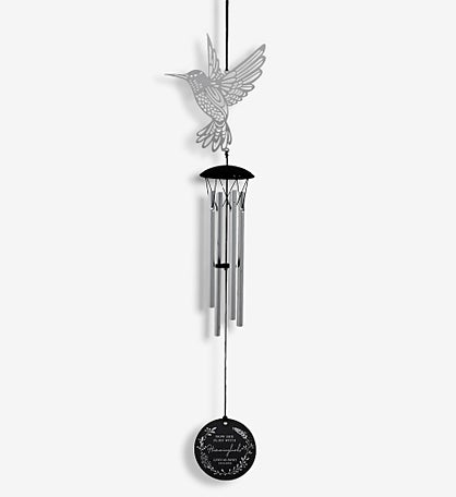 Flying With Hummingbirds Personalized Memorial Wind Chimes
