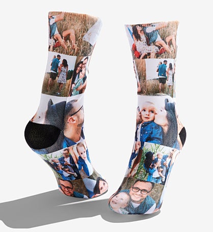 Photo Collage Personalized Photo Adult Socks