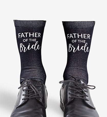 Father Of The Bride Personalized Wedding Socks