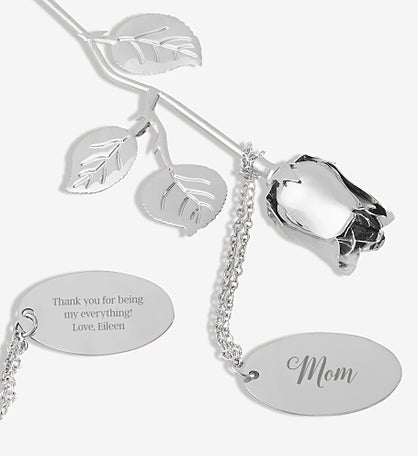 For Her Engraved Keepsake Rose