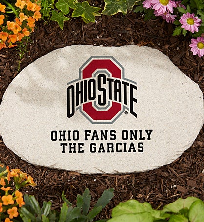 NCAA Ohio State Buckeyes Personalized Round Garden Stone