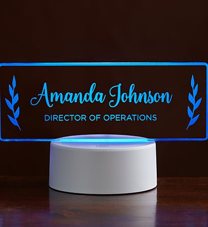Professional Laurels Personalized LED Nameplate