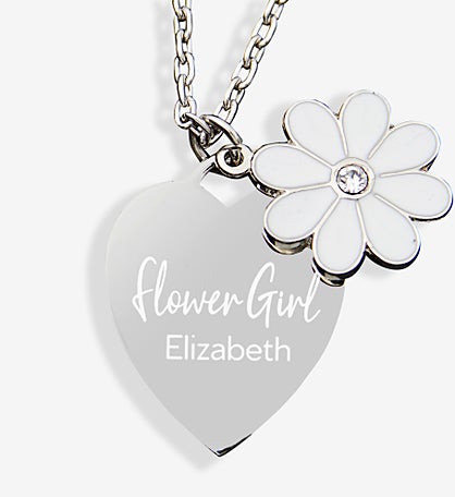 Flower Girl Personalized Necklace