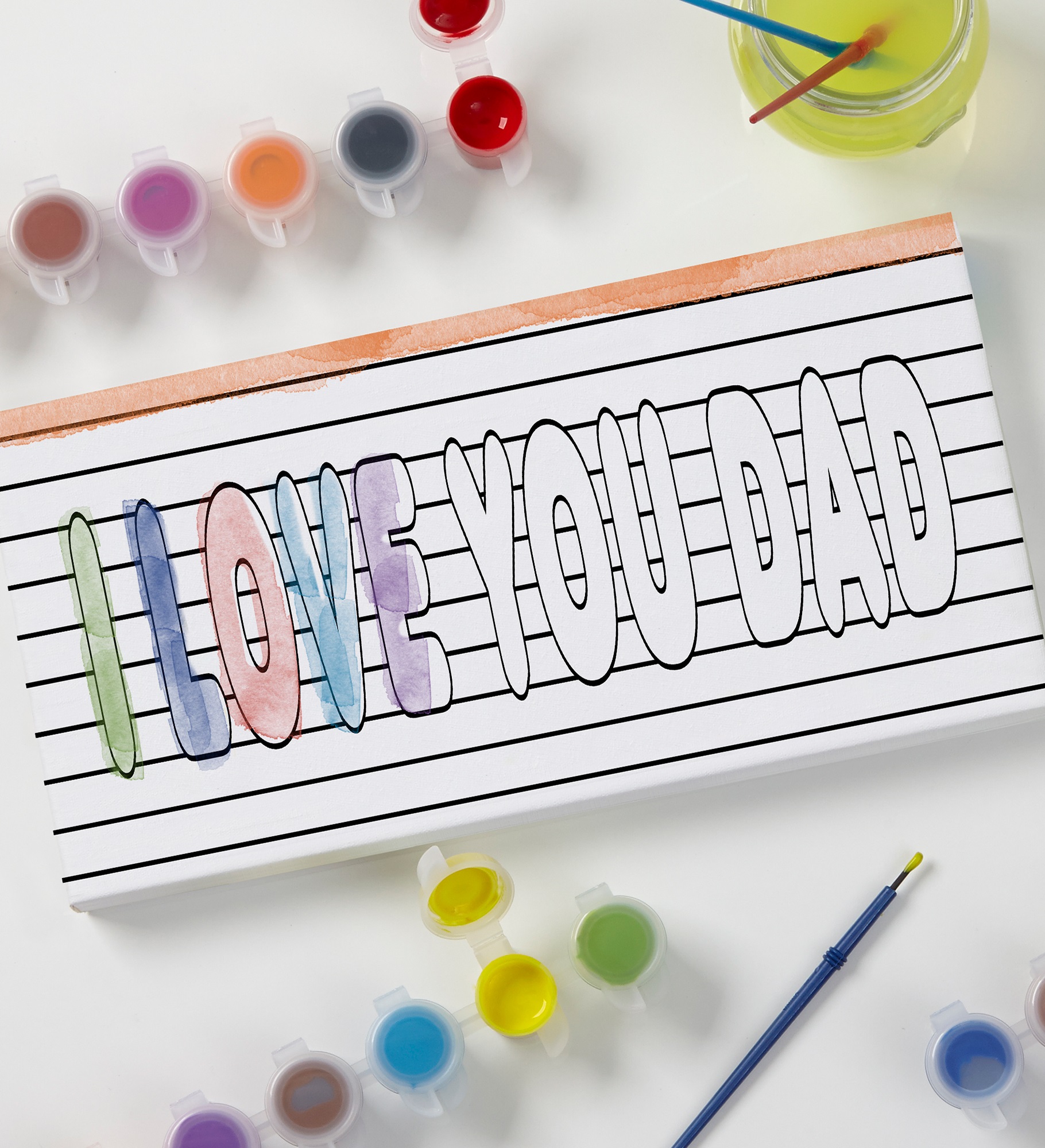 Paint It! DIY Personalized Coloring Canvas Prints For Dad