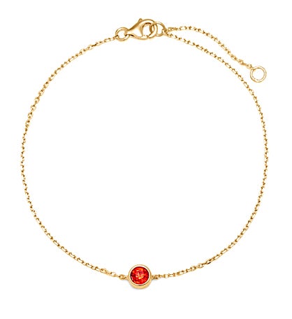 Custom Bezel Set Birthstone Bracelet