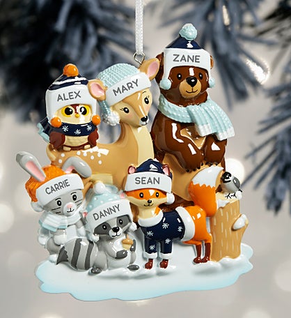 Woodland Family Personalized Ornament