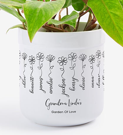 Garden Of Love Personalized Outdoor Flower Pot