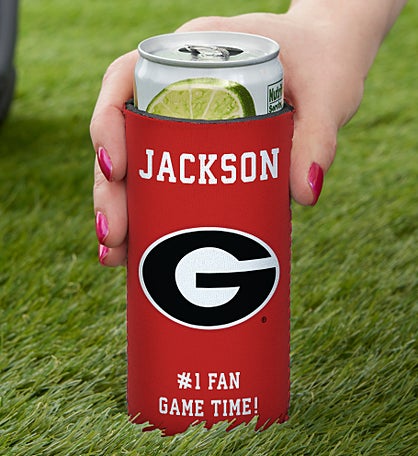 NCAA Georgia Bulldogs Personalized Slim Can Cooler