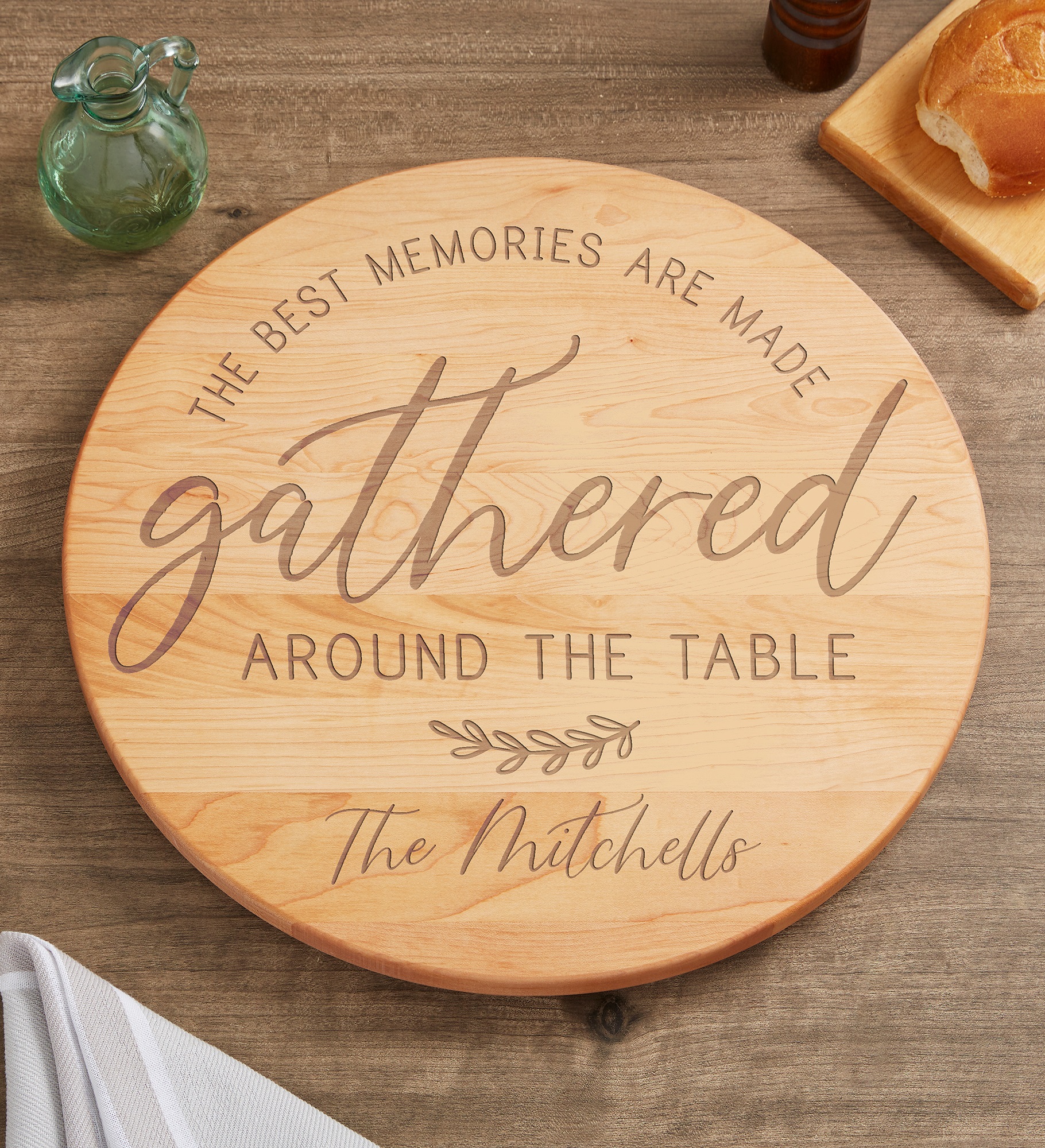 Gathered Around the Table 15" Personalized Lazy Susan