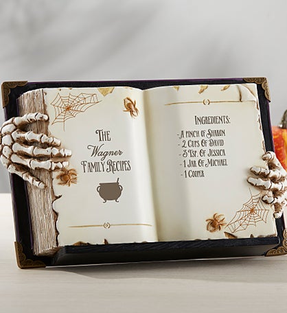 Spooktacular Spell Personalized Halloween 3-D Resin Spellbook
