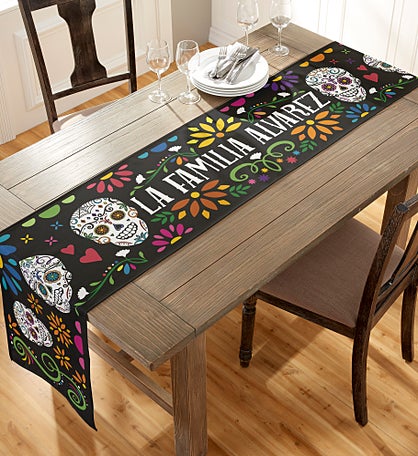 Day of the Dead Personalized Table Runner