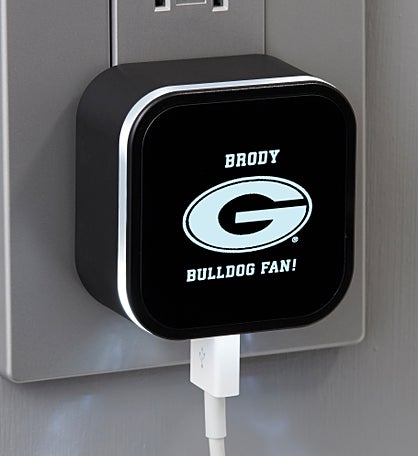 NCAA Georgia Bulldogs Personalized LED Triple Port USB