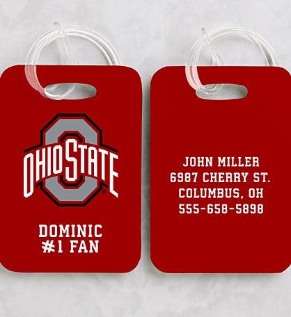 NCAA Ohio State Buckeyes Personalized Luggage Tag 2 Pc Set