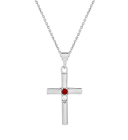Cross Birthstone Custom Pendant