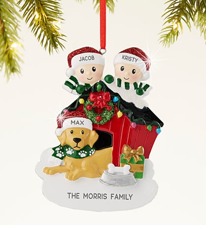 Doghouse Family Personalized Ornament