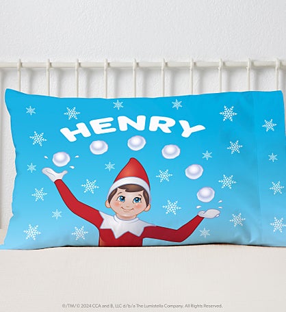 The Elf on the Shelf® Snowball Personalized Pillowcase