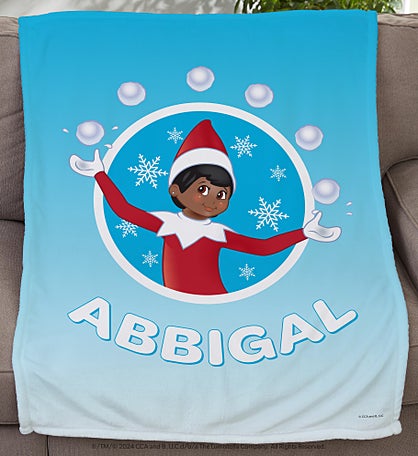 The Elf on the Shelf® Snowball Personalized Blanket