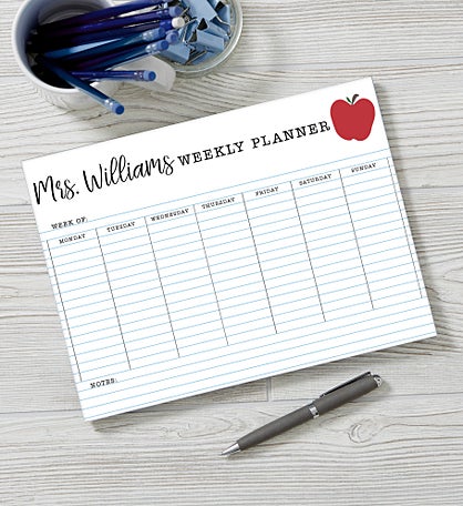 Inspiring Teacher Personalized Weekly Planner
