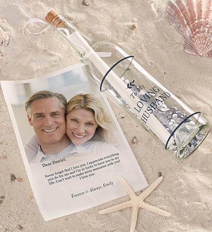 To My Husband Personalized Letter In A Bottle