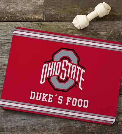 NCAA Ohio State Buckeyes Personalized Pet Food Mat