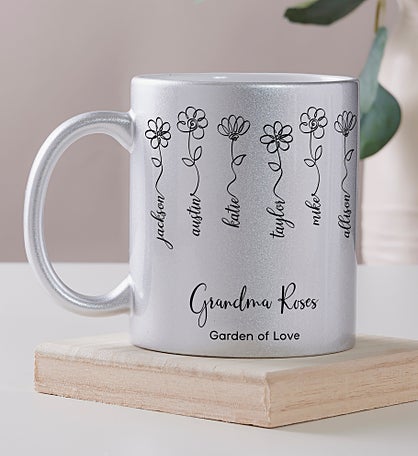 Garden Of Love Personalized 11 oz. Glitter Coffee Mug