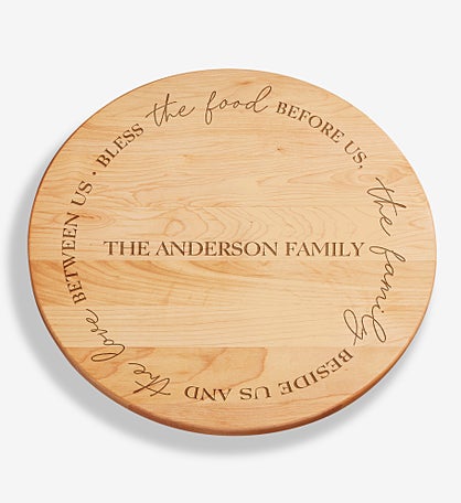 Bless the Food Before Us 15" Personalized Lazy Susan