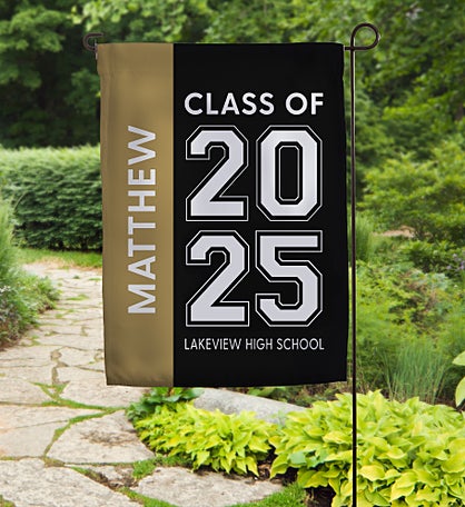 Collegiate Year Personalized Graduation Garden Flag