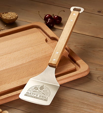 The Grill Personalized Stainless Steel Bottle Opener Spatula