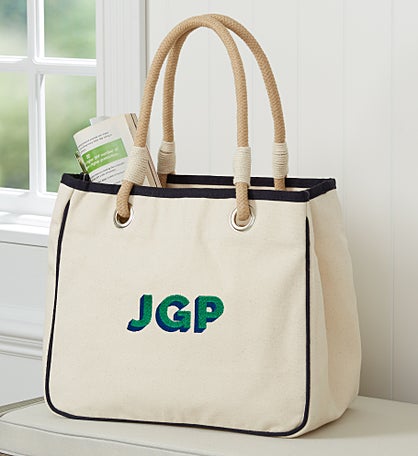 Shadow Name Canvas Rope Tote