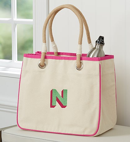 Shadow Name Canvas Rope Tote