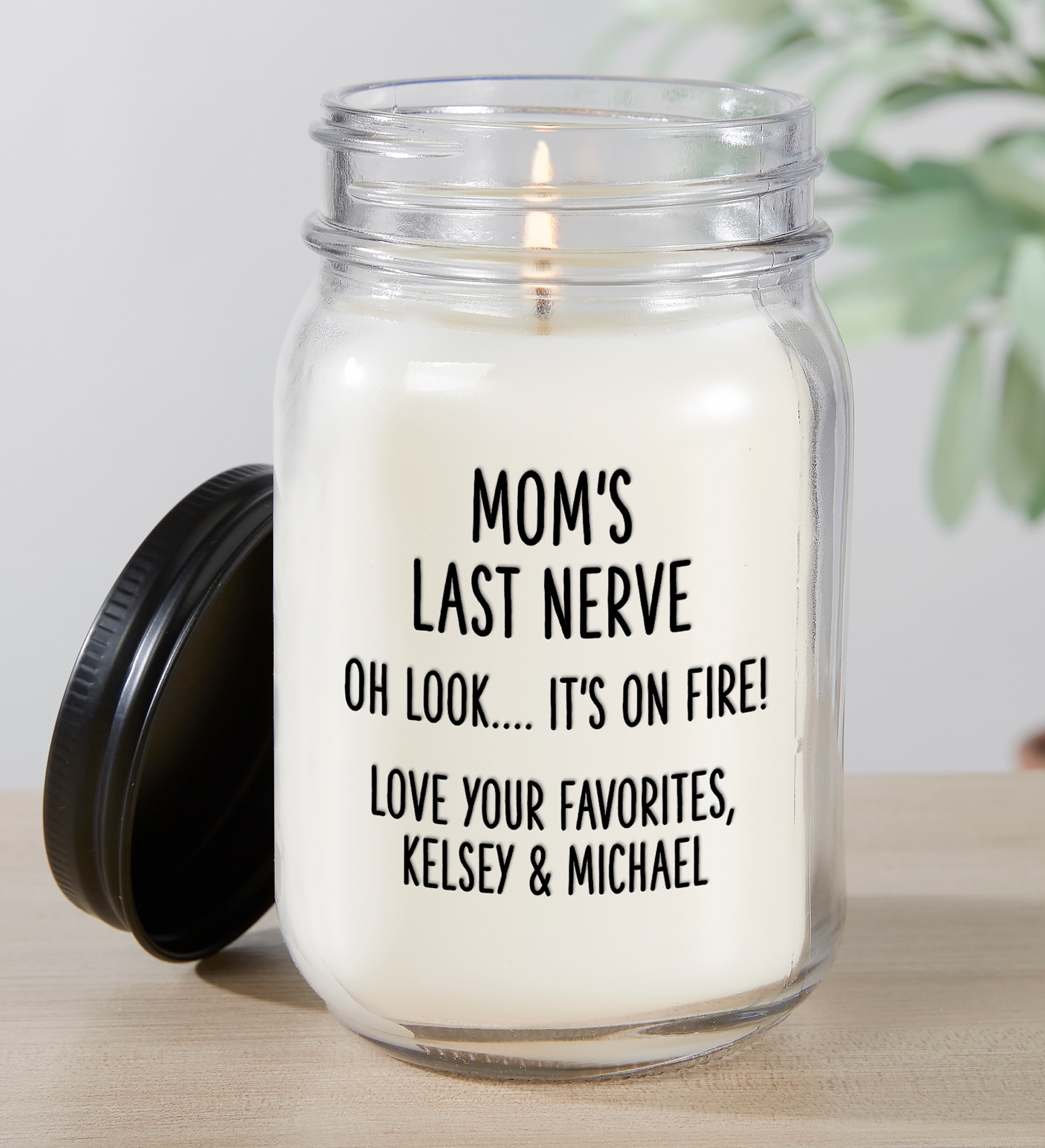 Last Nerve Personalized Mason Jar Candle