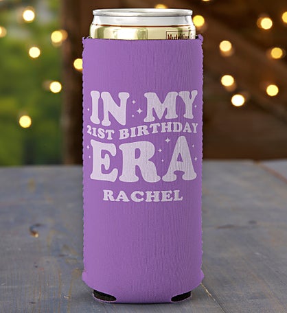 In My Birthday Era Personalized Slim Can Cooler
