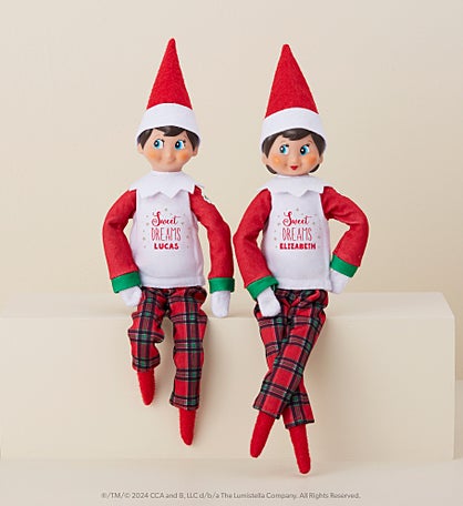 Claus Couture Collection® Sweet Dreams Personalized Elf Plaid Pajamas